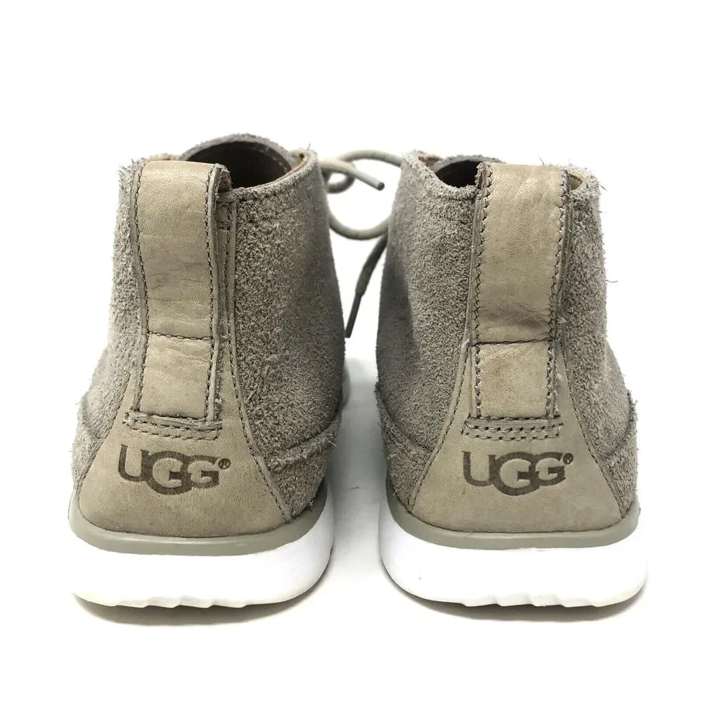 UGG Freamon Suede Chukka Boots Mens Size 9 Waterproof Grey Goat Leather Lining